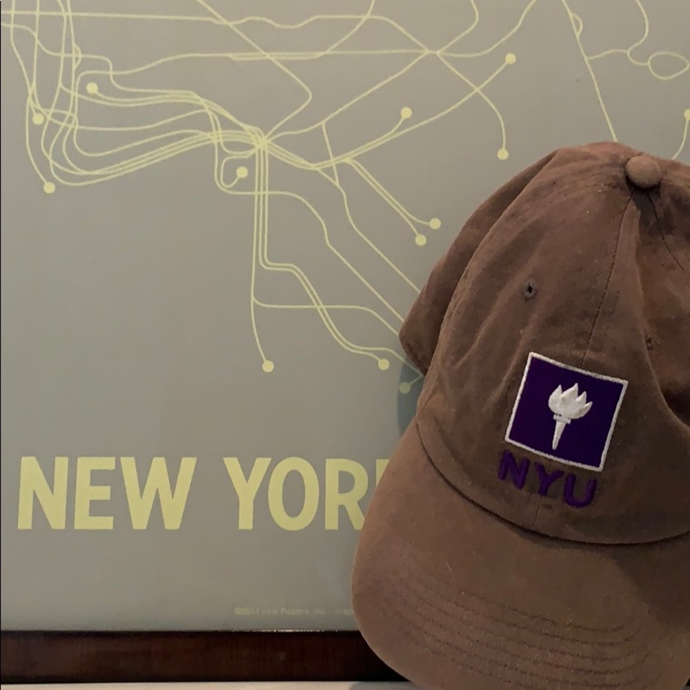 NYU hat, grey base color